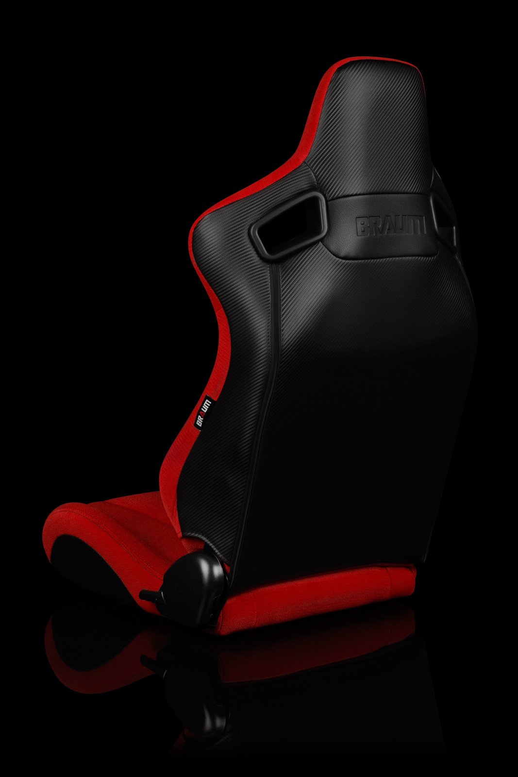 Braum Elite Series Sport Seats - Red Cloth / Black Stitching (PAIR) - Lowered Lifestyle