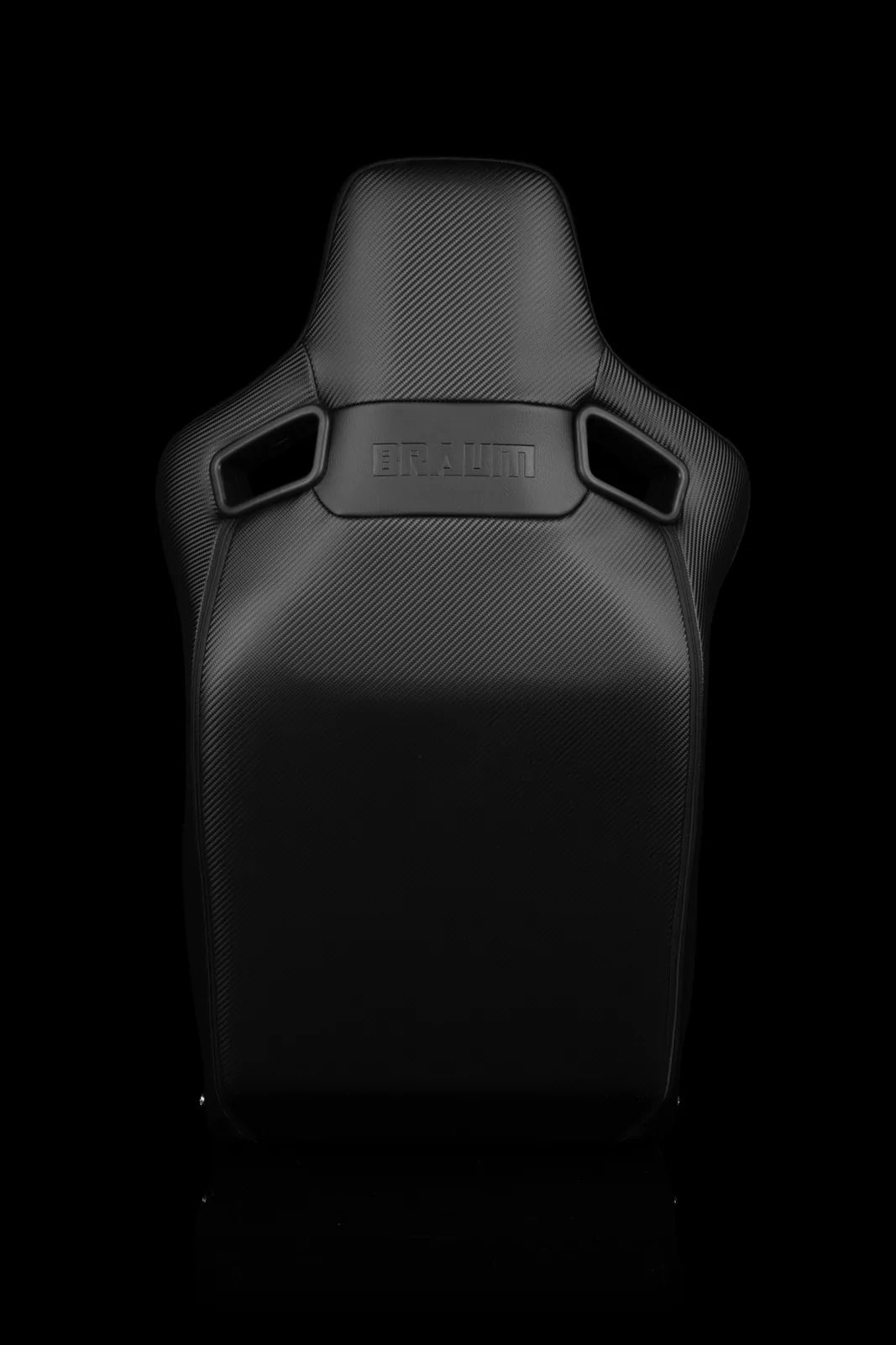 Braum Racing Seats Elite-R Series Fixed Back Bucket - Black Polo Cloth (Black Stitching / Black Piping)