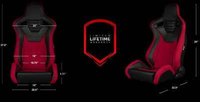 Braum Racing Seats Elite-S Series - Black & Red
