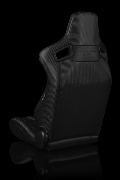 Braum Elite-X Series Sport Seats - Komodo / Black Leatherette / Black Stitching (PAIR) - Lowered Lifestyle