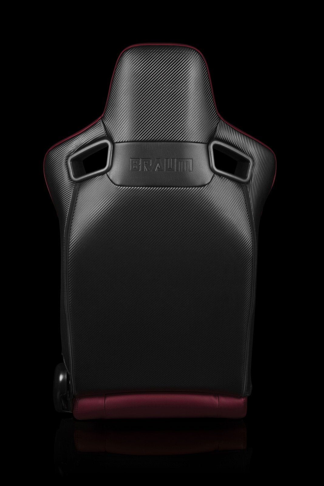 Braum Elite-X Series Sport Seats - Maroon Leatherette / Black Stitching (PAIR) - Lowered Lifestyle