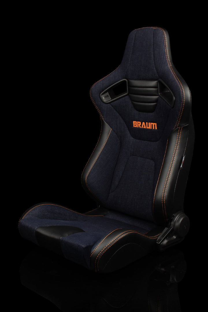 Braum Elite-X Series Sport Seats - Navy Denim (PAIR) - Lowered Lifestyle