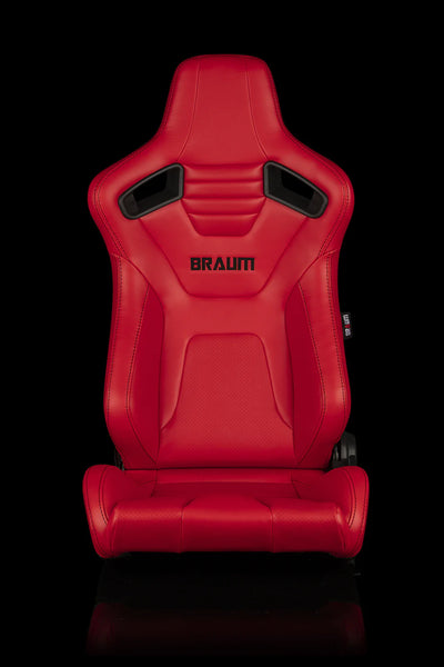 Braum Racing Seats Elite-X Series - Red Leatherette (black Stitching)