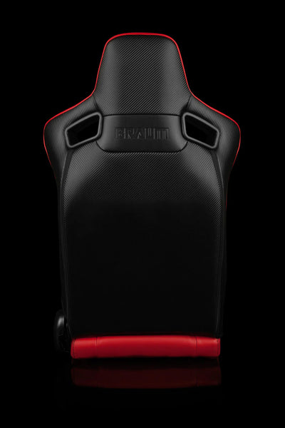 Braum Racing Seats Elite-X Series - Red Leatherette (black Stitching)