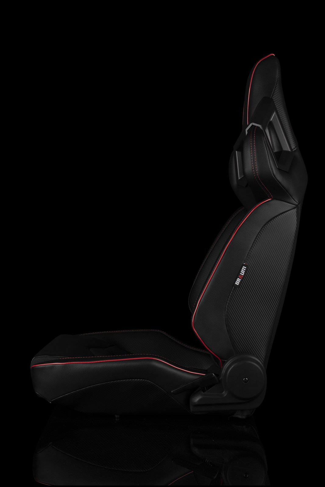 Braum Alpha-X Series Racing Seats - Red Stitching / Low Base Version (PAIR) - Lowered Lifestyle