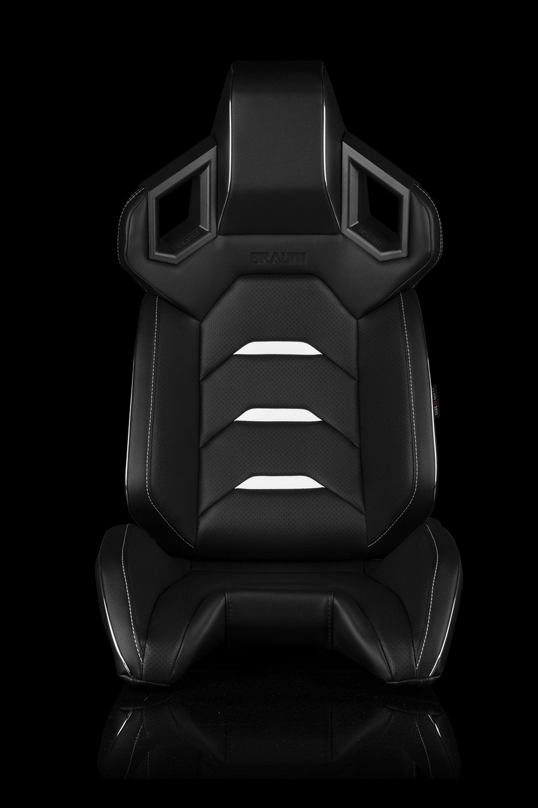Braum Alpha-X Series Racing Seats - Black & White (PAIR) - Lowered Lifestyle