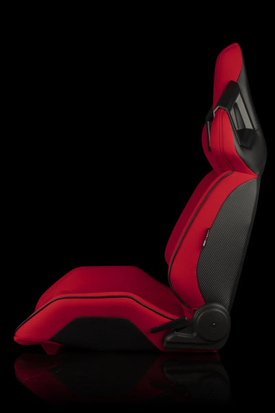 Braum Racing Seats Alpha X Series - Red Polo Fabric (Black Stitching)