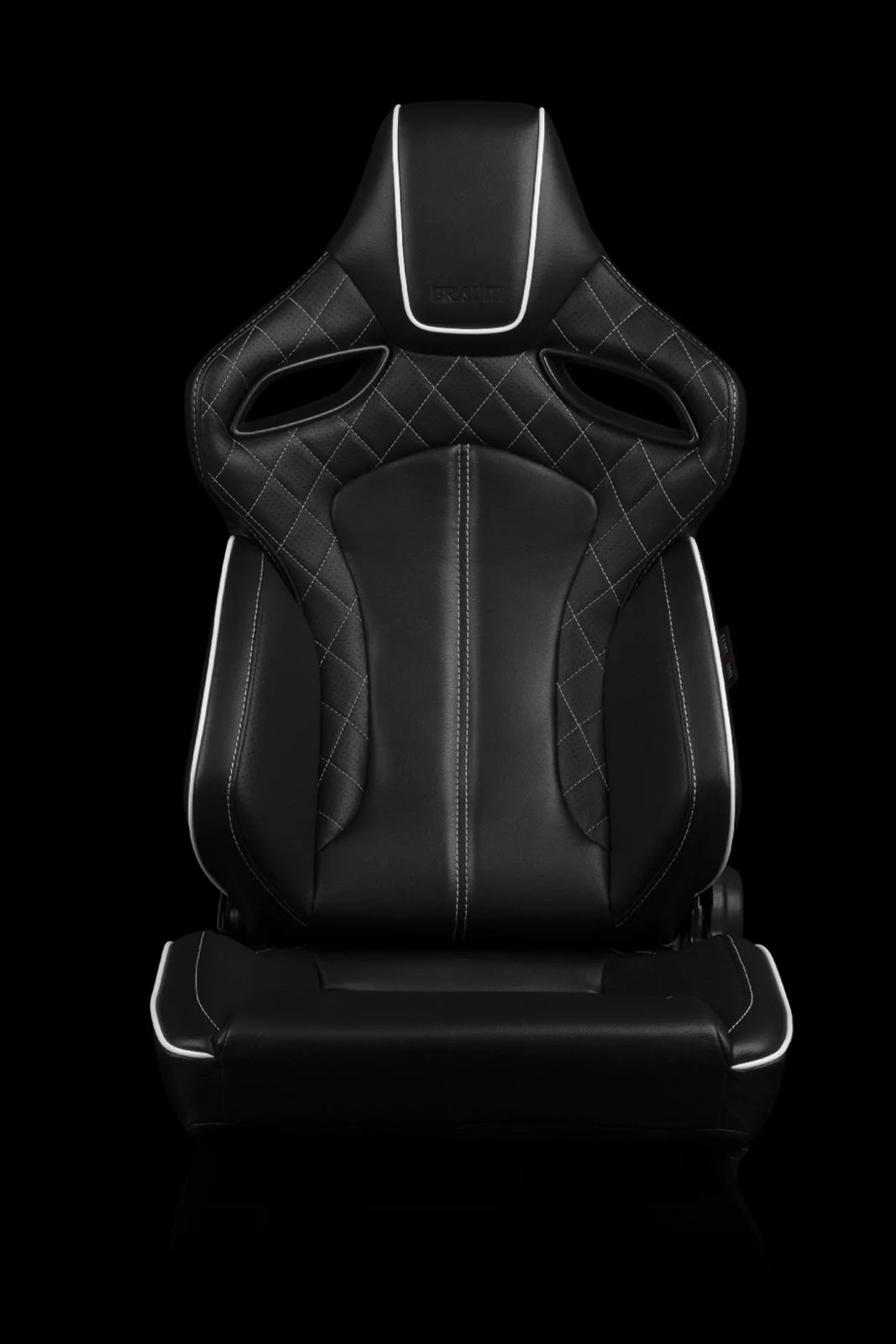 Braum Racing Seats Orue Series - Black Diamond (White Stitching)