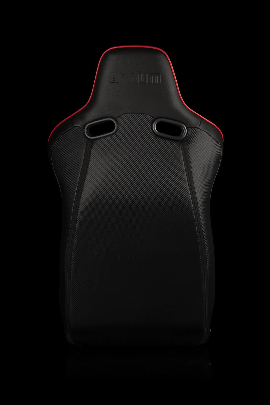 Braum Racing Seats Venom-X Series Fixed Back Bucket - Black Diamond / Red Stitching