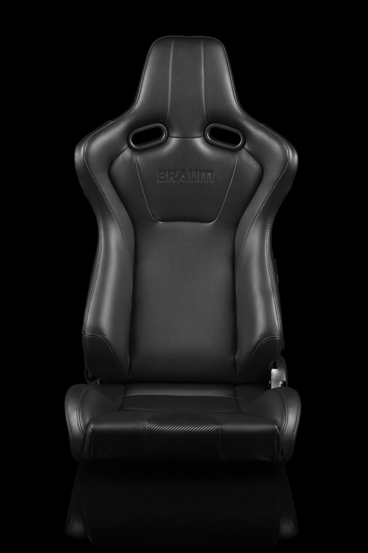 Braum Venom Series Sport Seats - Black Leatherette (PAIR) - Lowered Lifestyle