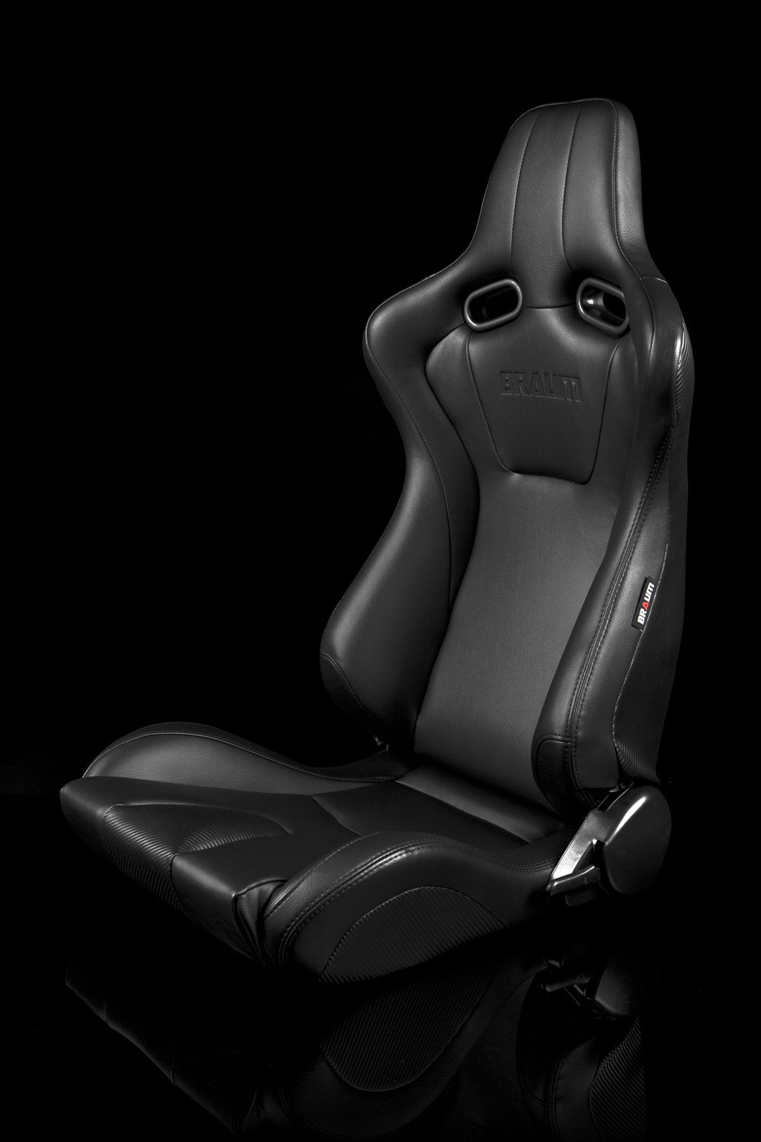 Braum Venom Series Sport Seats - Black Leatherette (PAIR) - Lowered Lifestyle