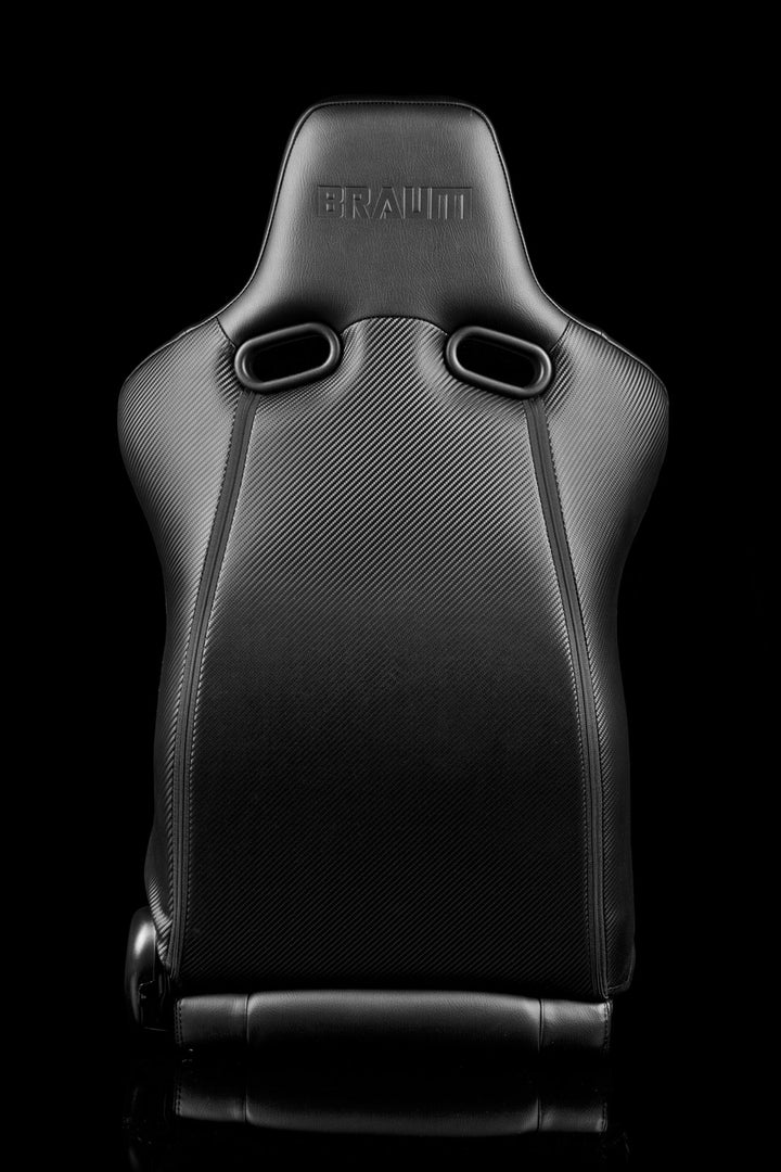 Braum Venom Series Sport Seats - Black Leatherette (PAIR) - Lowered Lifestyle