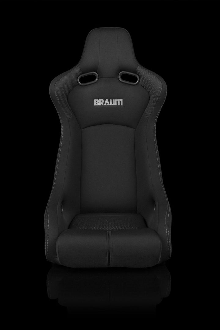 Braum Venom-R Series Fixed Back Bucket Seat - Black Cloth / Carbon Fiber - Lowered Lifestyle