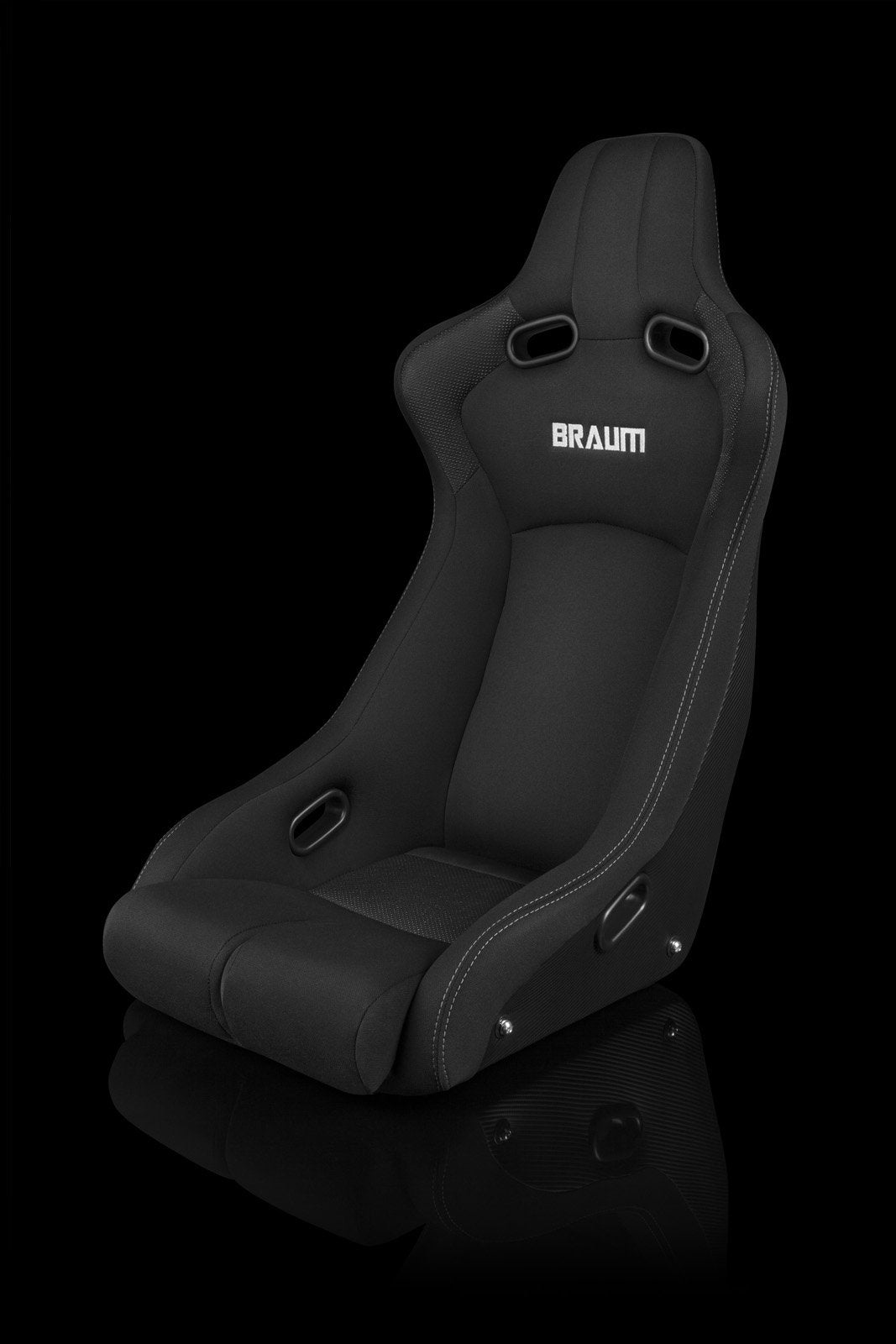 Braum Venom-R Series Fixed Back Bucket Seat - Black Cloth / Carbon Fiber - Lowered Lifestyle