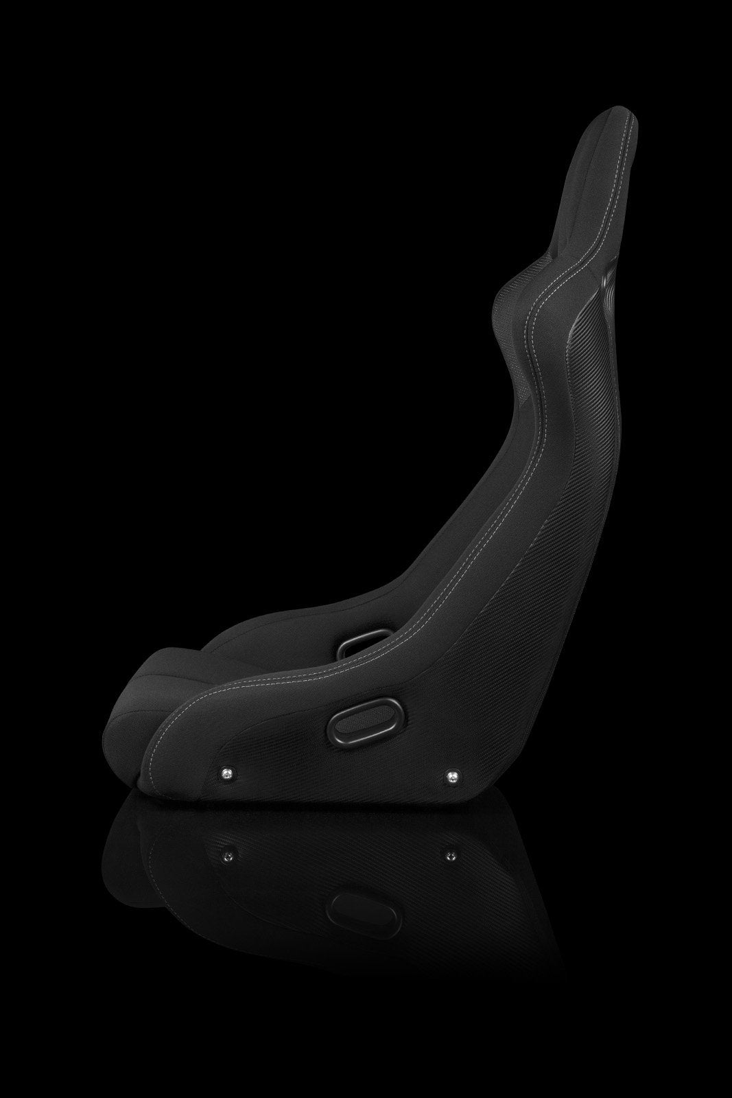 Braum Venom-R Series Fixed Back Bucket Seat - Black Cloth / Carbon Fiber - Lowered Lifestyle