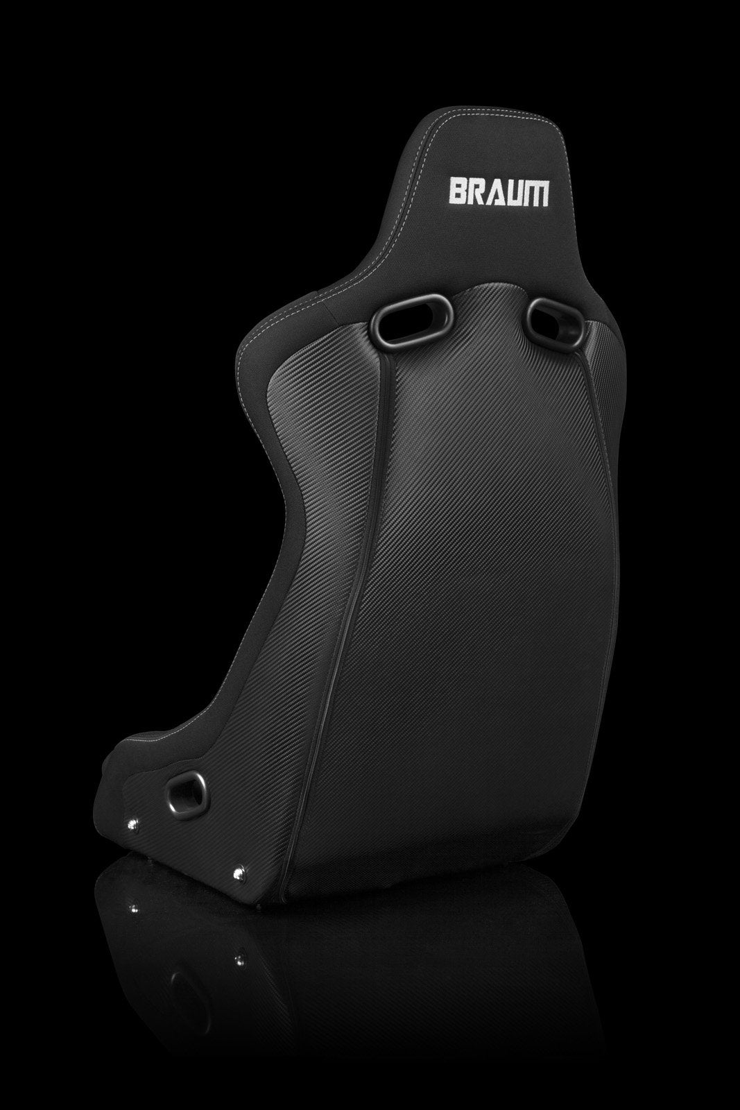 Braum Venom-R Series Fixed Back Bucket Seat - Black Cloth / Carbon Fiber - Lowered Lifestyle