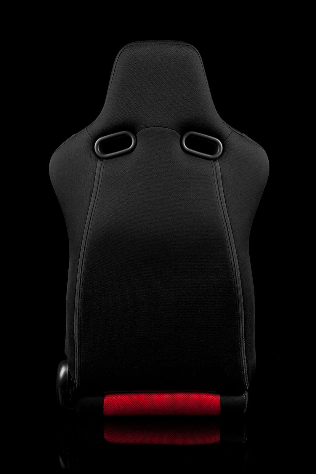 Braum Venom Series Sport Seats - Black and Red Cloth / Red Stitching (PAIR) - Lowered Lifestyle