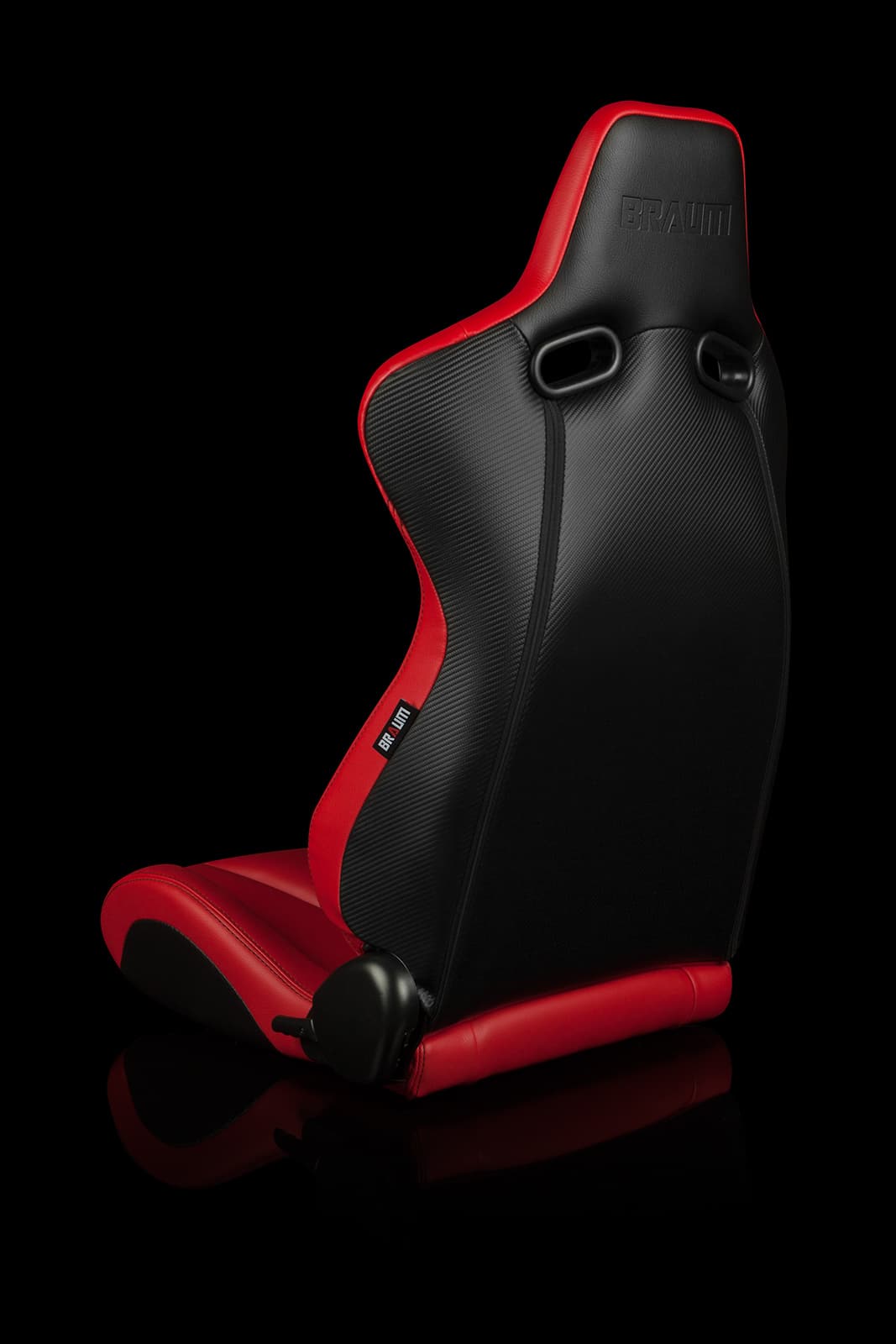 Braum Venom Series Sport Seats - Red Leatherette (PAIR) - Lowered Lifestyle