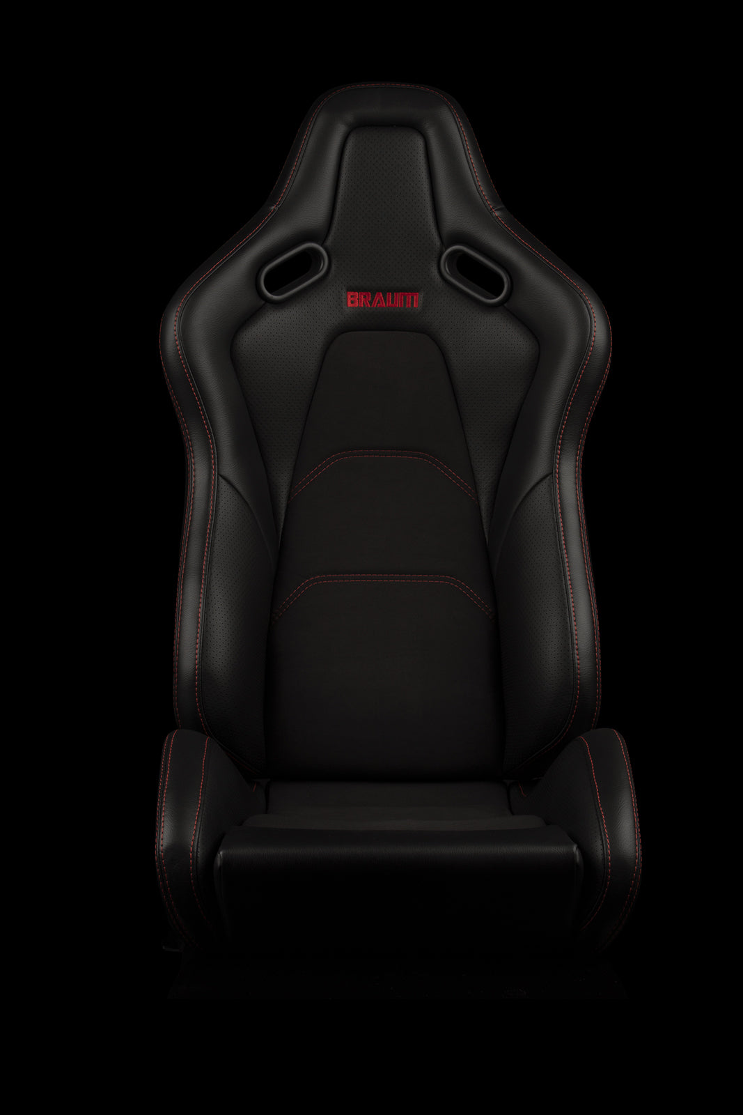Braum Falcon S Reclinable Seats - Black Alcantara with red stitching (PAIR)