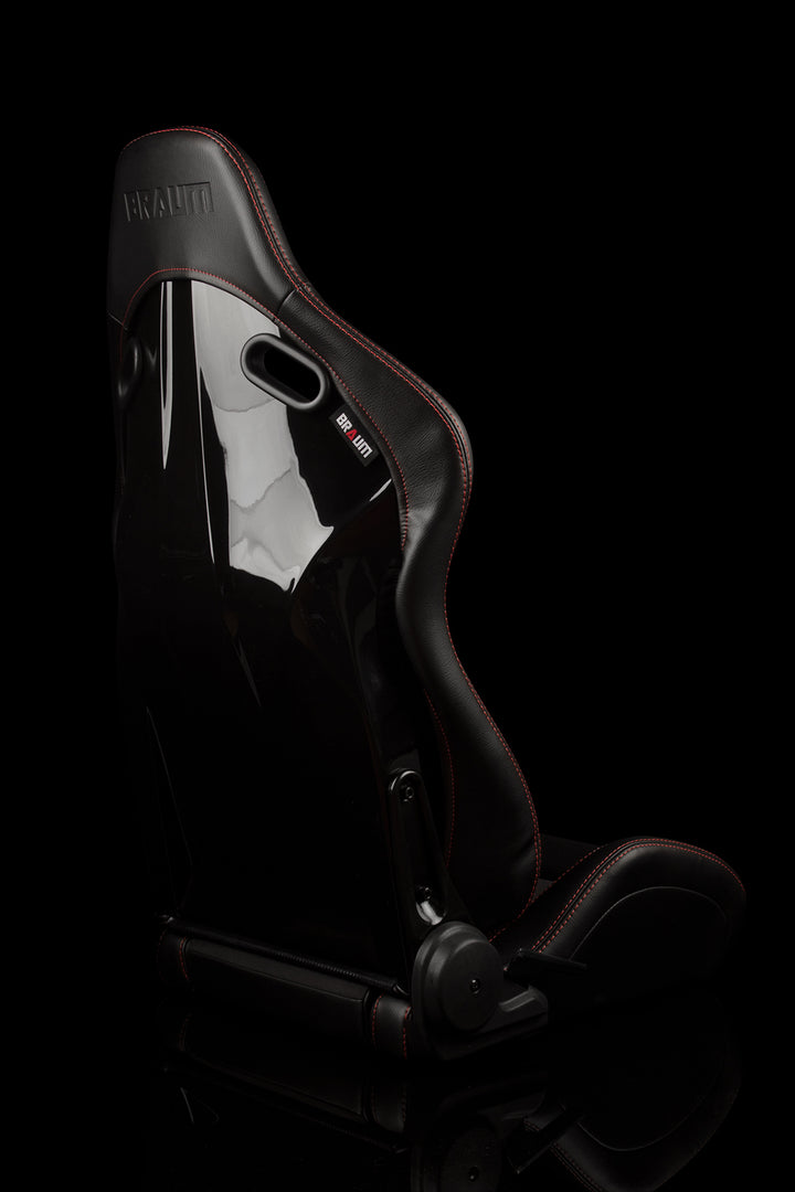 Braum Falcon S Reclinable Seats - Black Alcantara with red stitching (PAIR)