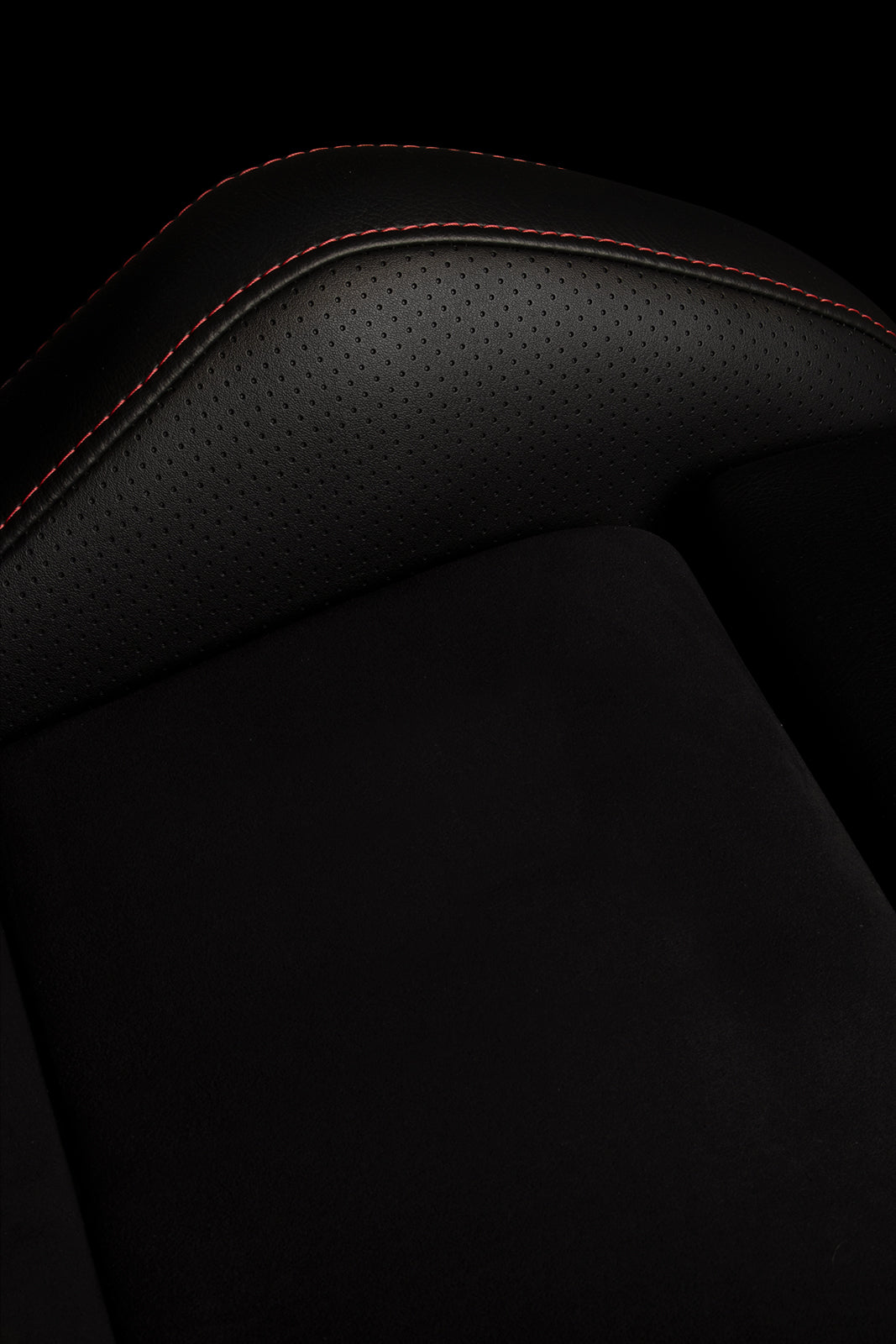 Braum Falcon S Reclinable Seats - Black Alcantara with red stitching (PAIR)