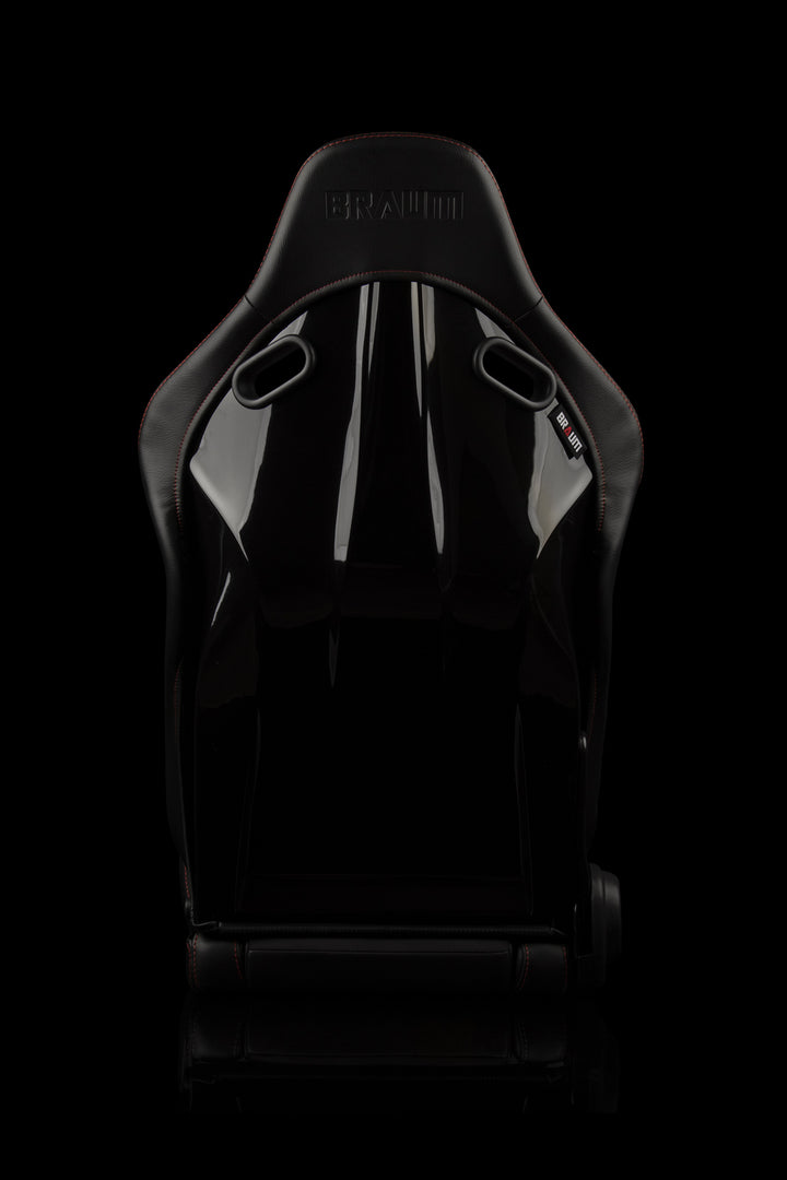 Braum Falcon S Reclinable Seats - Black Alcantara with red stitching (PAIR)