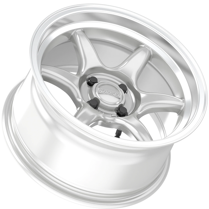 Kansei Tandem Wheels 15X8 4X114.3 +0 - Silver With Machined Lip