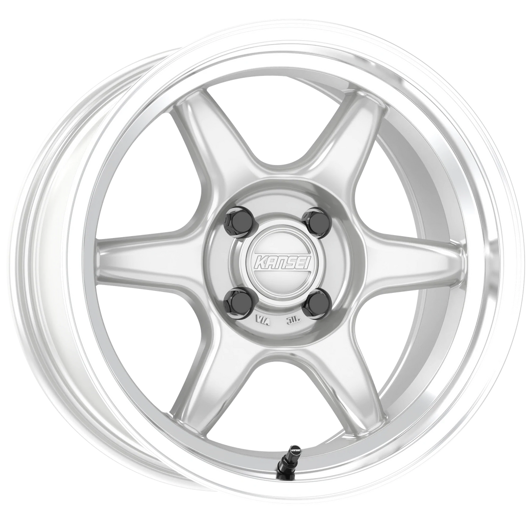 Kansei Tandem Wheels 15X7 4X114.3 +0 - Silver With Machined Lip