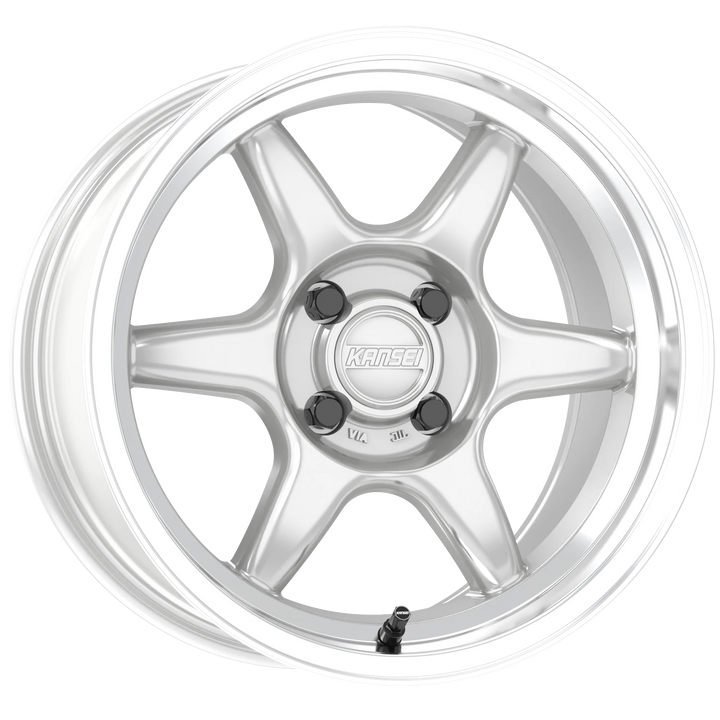 Kansei Tandem Wheels 15X8 4X100 +0 - Silver With Machined Lip