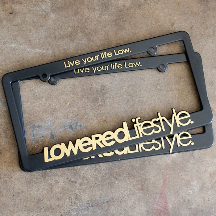 License Plate Frame with OG Logo - Gold