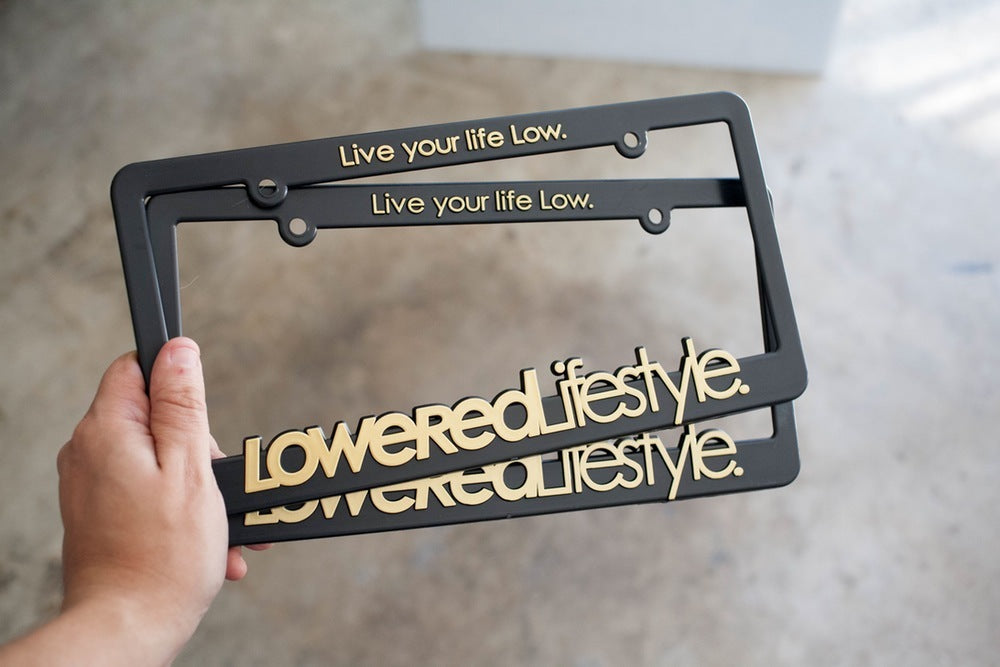 License Plate Frame with OG Logo - Gold