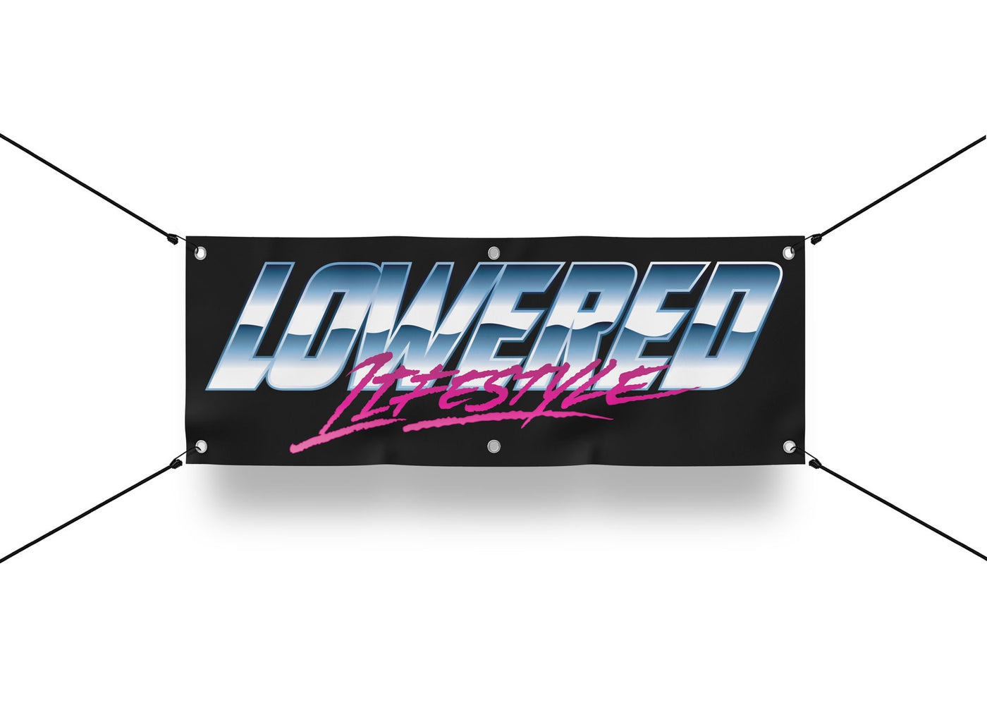 Garage Banner – Lowered Lifestyle Retro Logo