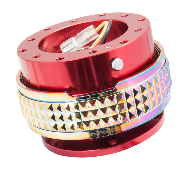 NRG Quick Release 2.1 - Red Body / Neochrome Pyramid Ring