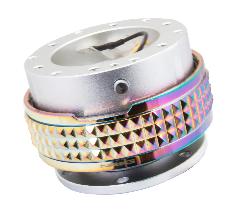 NRG Quick Release 2.1 - Silver Body / Neochrome Pyramid Ring