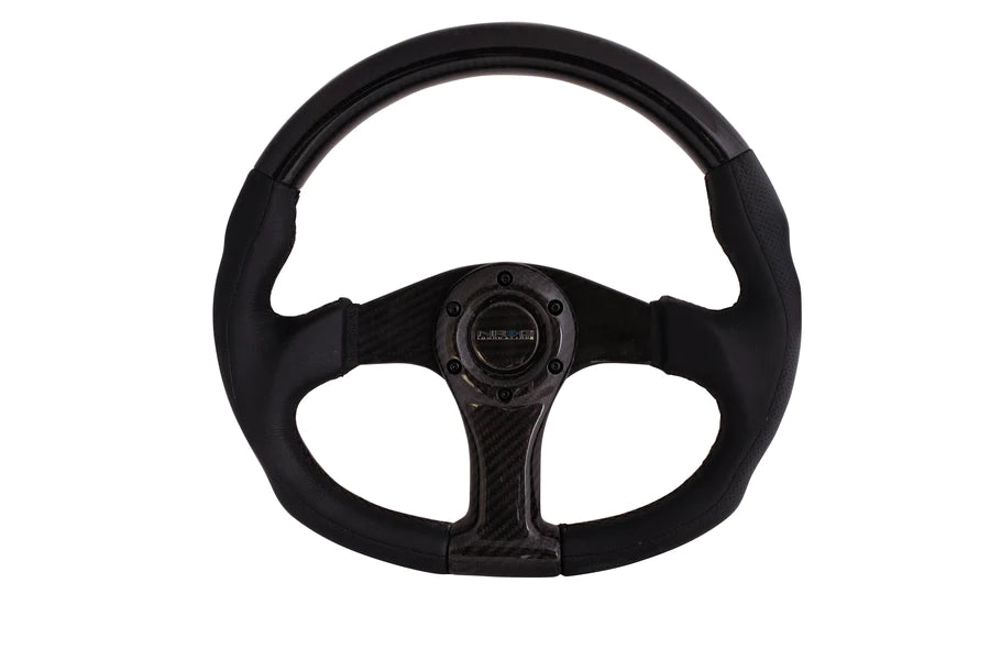 NRG Steering Wheel Carbon Fiber 350mm Black Carbon Oval Shape