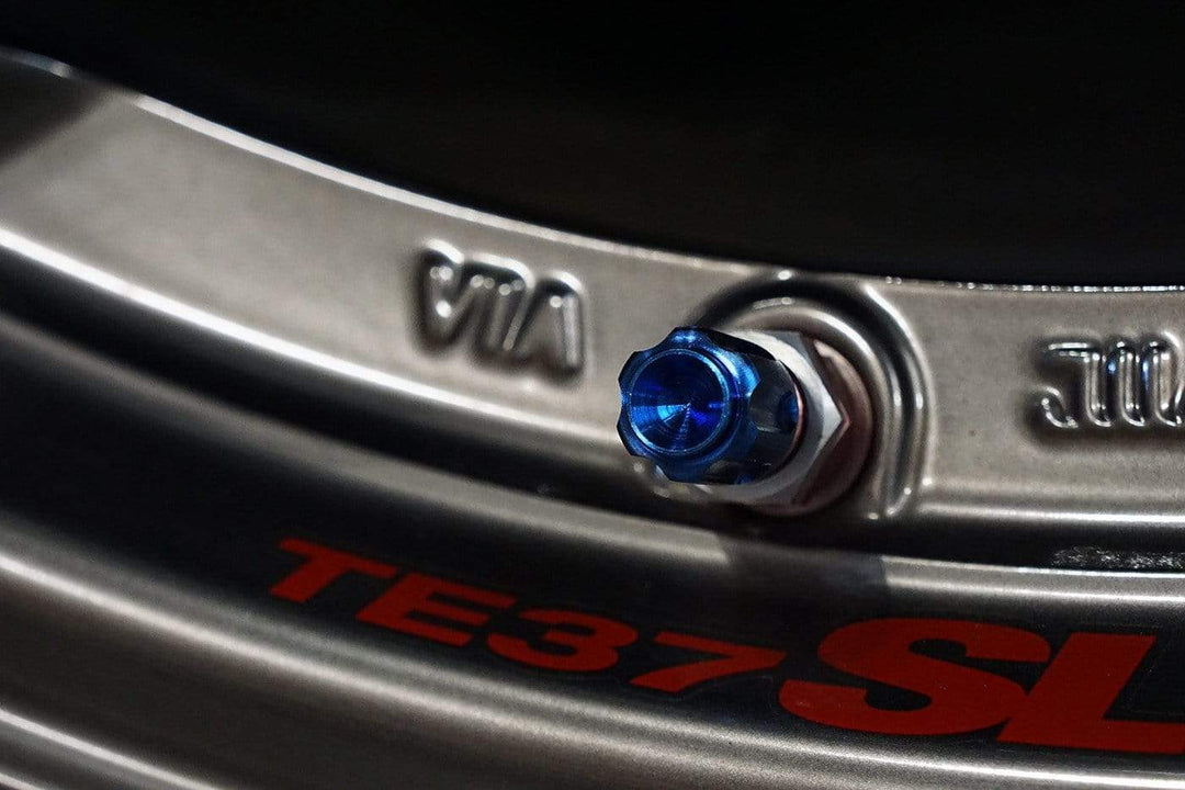 Dress Up Bolts Titanium Valve Stem Caps - Gear Design - DressUpBolts.com