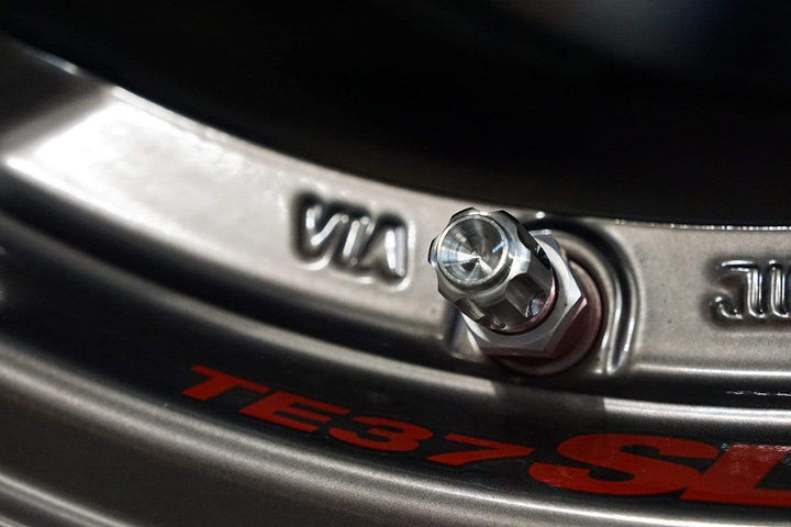 Dress Up Bolts Titanium Valve Stem Caps - Gear Design - DressUpBolts.com