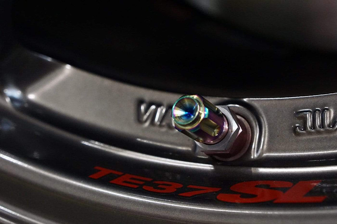 Dress Up Bolts Titanium Valve Stem Caps - Gear Design - DressUpBolts.com
