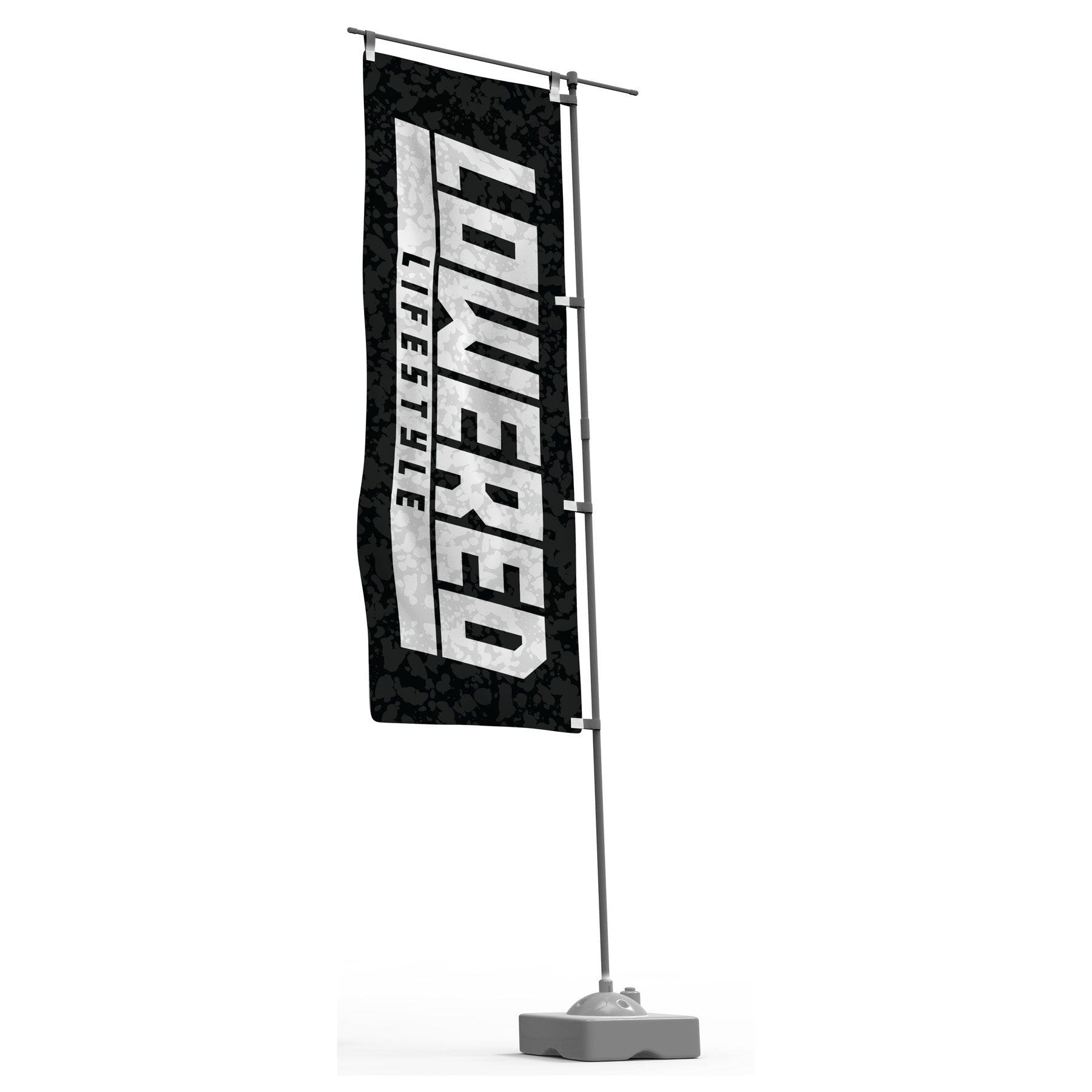 Nobori Flag - Circuit Logo Speckle – Lowered Lifestyle