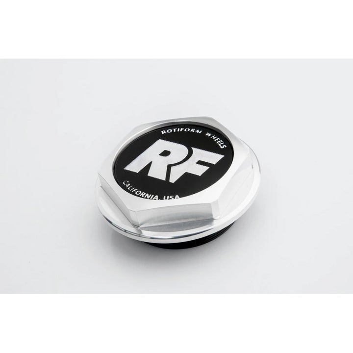 Rotiform Hex Center Cap with "RF" logo - Machined Silver - Lowered Lifestyle