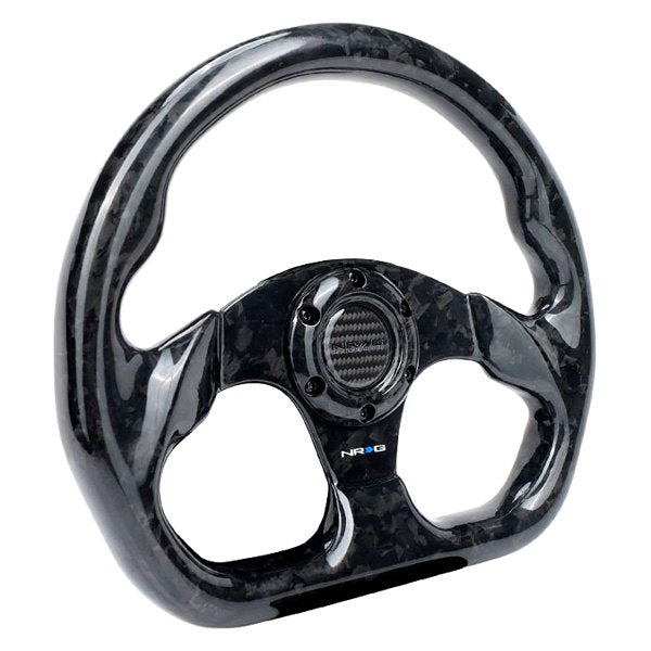 NRG Steering Wheel Black Forged Carbon Fiber 320mm Flat Bottom