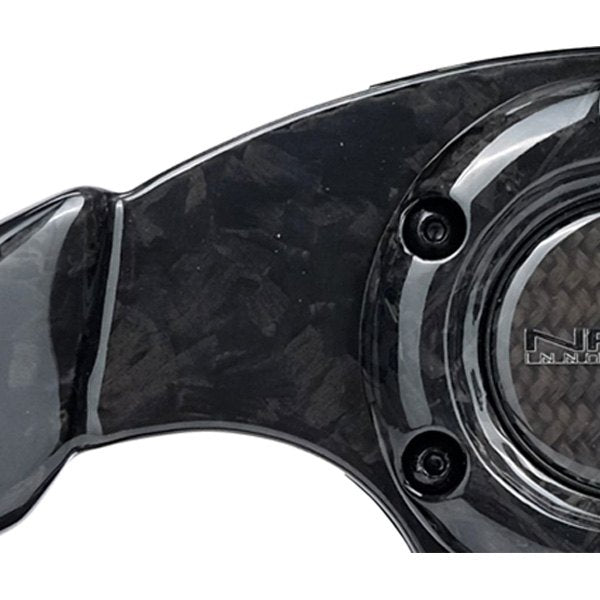 NRG Steering Wheel Black Forged Carbon Fiber 320mm Flat Bottom