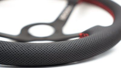 Grip Royal Steering Wheel - Perforated Leather Red Stitch Brute (Official Collab)